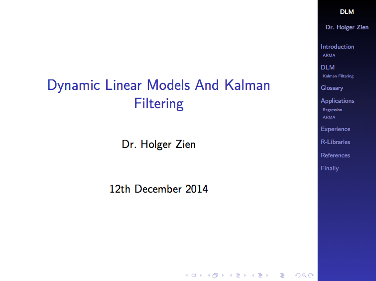 Dynamic linear models