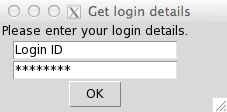 Login window